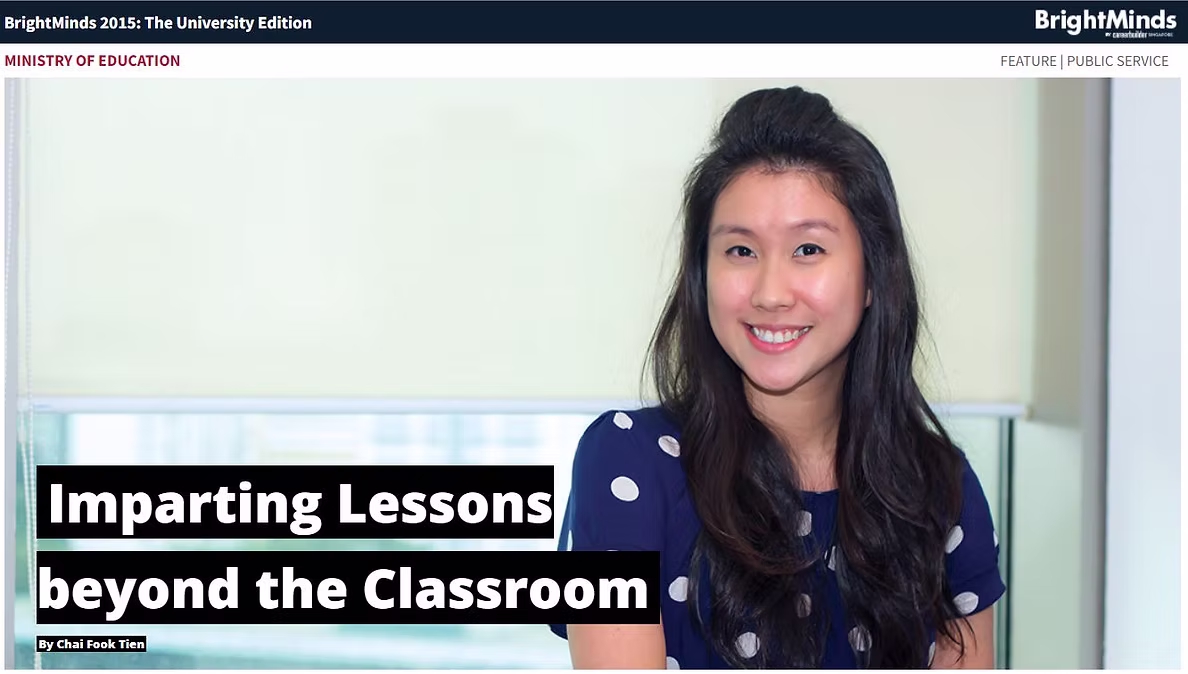 BrightMinds 2015 interview with Clara Khoo — Imparting Lessons beyond the Classroom