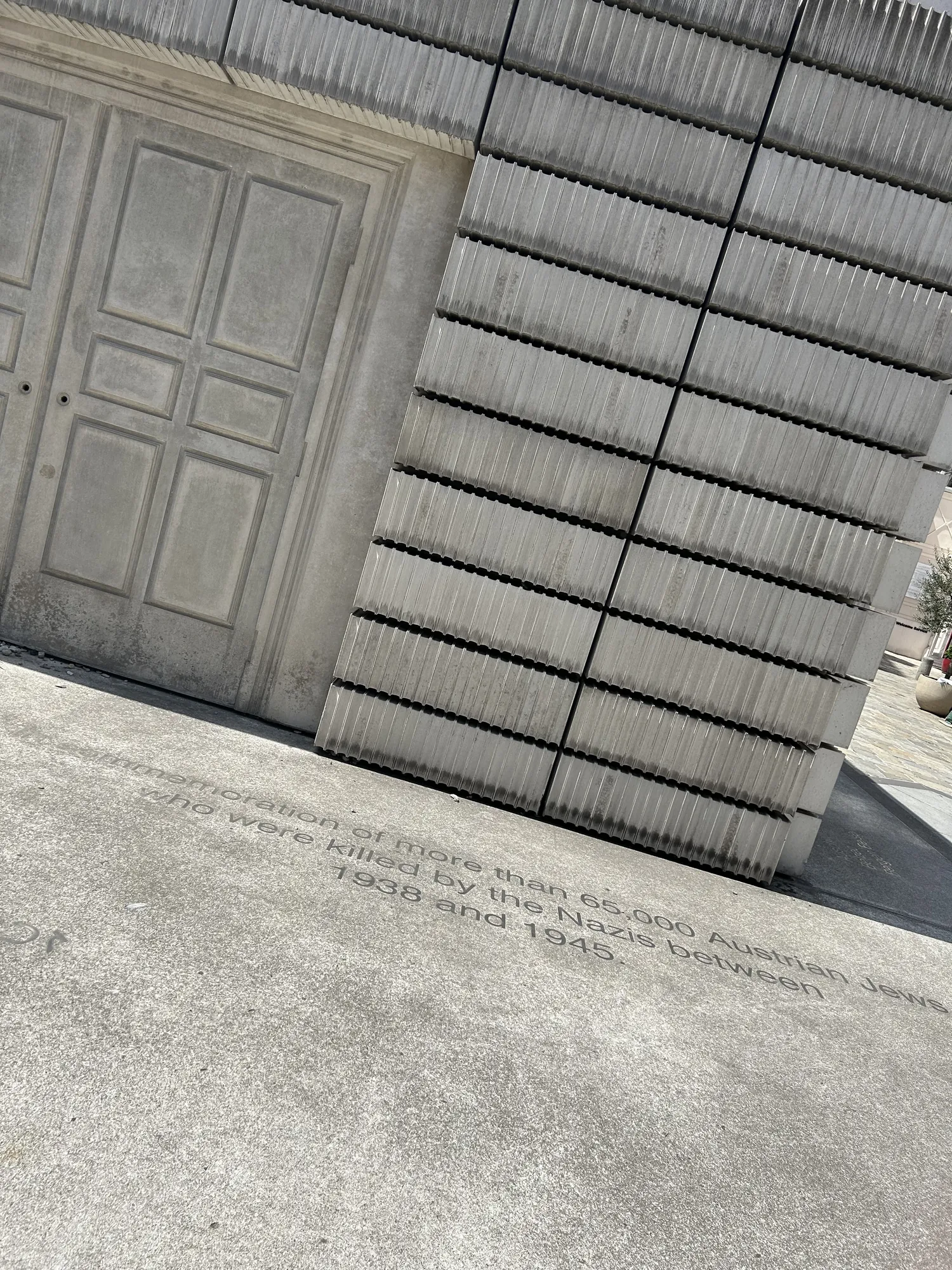 Rachel Whiteread's Nameless Library memorial at Judenplatz, Vienna